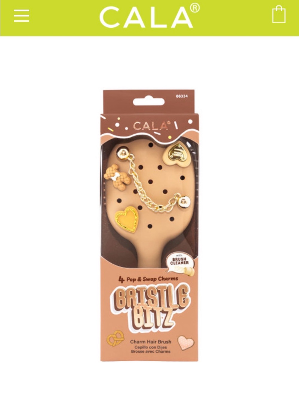 🆕 CALA Bristle Bitz Charm Hair Brush
Nude